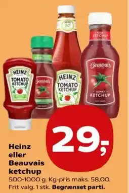 SuperBrugsen Heinz eller beauvais ketchup tilbud