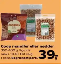 SuperBrugsen Coop mandler eller nødder tilbud