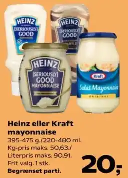 SuperBrugsen Heinz eller Kraft mayonnaise tilbud