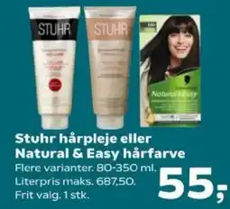 SuperBrugsen Stuhr hårpleje eller Natural & Easy hårfarve tilbud