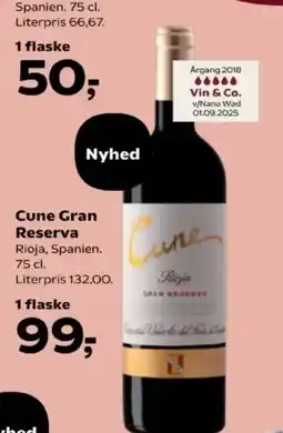 SuperBrugsen Cune Gran Reserva Rioja, Spanien. tilbud