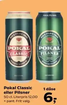 SuperBrugsen Pokal Classic eller Pilsner tilbud