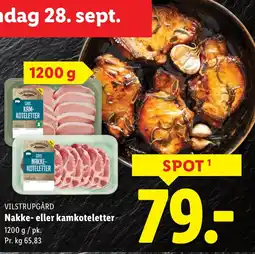 Lidl VILSTRUPGÅRD Nakke- eller kamkoteletter tilbud