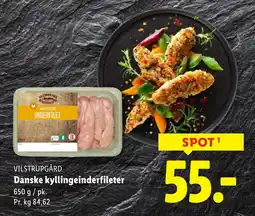 Lidl VILSTRUPGÅRD Danske kyllingeinderfileter tilbud
