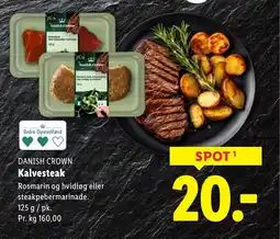 Lidl DANISH CROWN Kalvesteak tilbud