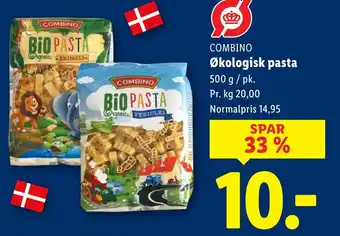 Lidl COMBINO Økologisk pasta tilbud