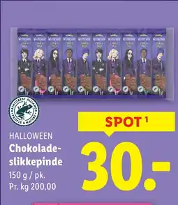 Lidl HALLOWEEN Chokolade- slikkepinde tilbud