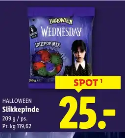 Lidl HALLOWEEN Slikkepinde tilbud