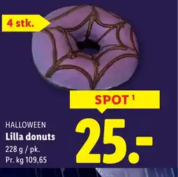 Lidl HALLOWEEN Lilla donuts tilbud