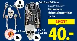 Lidl LIVARNO HOME® Halloween- dekorationsartikler tilbud