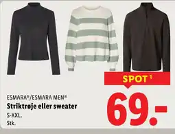 Lidl ESMARAⓇ/ESMARA MEN® Striktrøje eller sweater tilbud