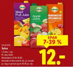 Lidl SOLEVITA Juice tilbud