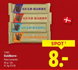 Lidl TOMS Guldbarre tilbud
