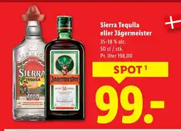 Lidl Sierra Tequila eller Jägermeister tilbud