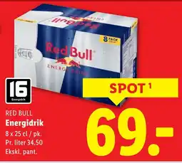Lidl RED BULL Energidrik tilbud