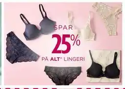 Salling SPAR 25% PÅ ALT* LINGERI tilbud