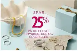 Salling SPAR 25% PÅ DE FLESTE SMYKKER, URE OG SOLBRILLER tilbud