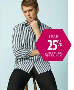 Salling SPAR 25% PÅ DET MESTE TØJ TIL HAM tilbud