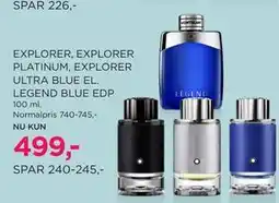 Salling EXPLORER, EXPLORER PLATINUM, EXPLORER ULTRA BLUE EL. LEGEND BLUE EDP, DKK 499 tilbud