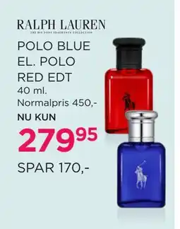 Salling POLO BLUE EL. POLO RED EDT, DKK 279.95 tilbud
