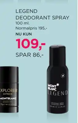 Salling LEGEND DEODORANT SPRAY, DKK 109 tilbud