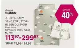 Salling JUNIOR/BABY SENGETØJ, STOFBLEER OG SVØB tilbud