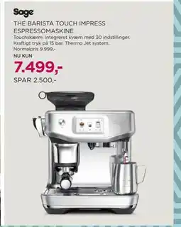 Salling THE BARISTA TOUCH IMPRESS ESPRESSOMASKINE, DKK 7499 tilbud