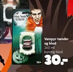 Fætter BR Vampyr tænder og blod, DKK 30 tilbud