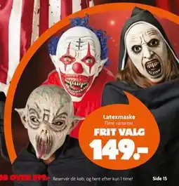 Fætter BR Latexmaske, DKK 149 tilbud