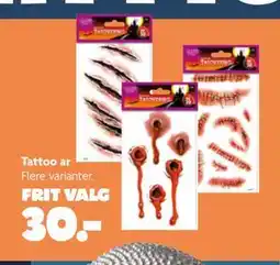 Fætter BR Tattoo ar, DKK 30 tilbud