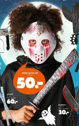 Fætter BR Maske og kniv sæt, DKK 50 tilbud