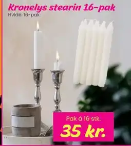 Hi five Kronelys stearin 16-pak, DKK 35 tilbud