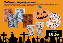 Hi five Halloween engangsservice, DKK 15 tilbud