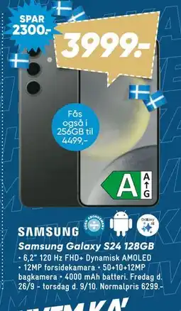 Bilka Samsung Galaxy S24 128GB, DKK 3999 tilbud