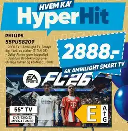 Bilka PHILIPS 55PUS8209, DKK 2888 tilbud