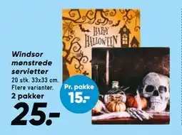 Bilka Windsor mønstrede servietter, DKK 25 tilbud