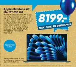 Bilka Apple MacBook Air M4 13” 256 GB, DKK 8199 tilbud