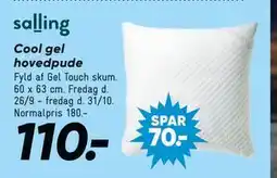 Bilka Cool gel hovedpude, DKK 110 tilbud