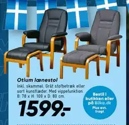 Bilka Otium lænestol, DKK 1599 tilbud