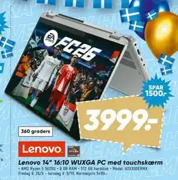 Bilka Lenovo 14” 16:10 WUXGA PC med touchskærm, DKK 3999 tilbud