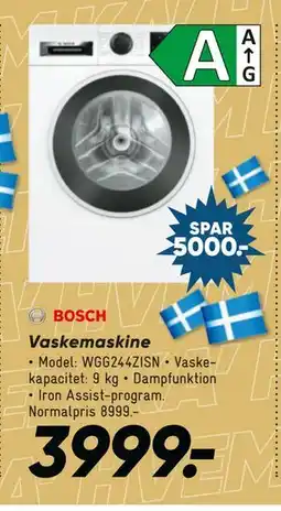 Bilka BOSCH Vaskemaskine, DKK 3999 tilbud