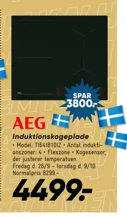 Bilka AEG Induktionskogeplade, DKK 4499 tilbud