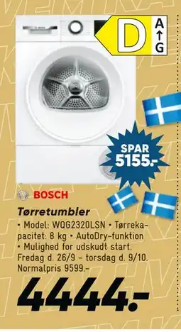 Bilka BOSCH Tørretumbler, DKK 4444 tilbud