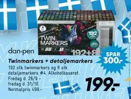 Bilka Twinmarkers + detaljemarkers, DKK 199 tilbud
