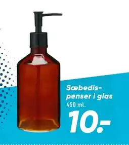 Bilka Sæbedispenser i glas, DKK 10 tilbud
