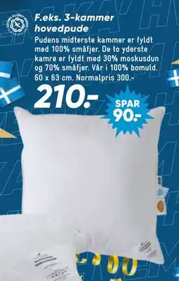 Bilka 3-kammer hovedpude, DKK 210 tilbud