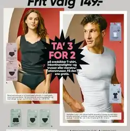Bilka TA’ 3 FOR 2 på svedsikker T-shirt, inkontinenstights- og trusser eller menstrua tionstrusser tilbud