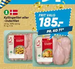 Bilka Kyllingefilet eller inderfilet, DKK 185 tilbud
