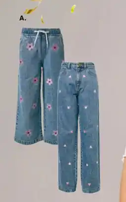 Bilka Jeans med broderi., DKK 249 tilbud