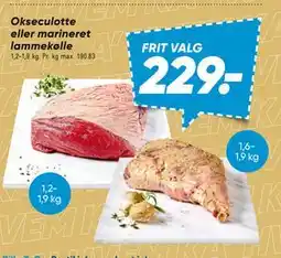 Bilka Okseculotte eller marineret lammekølle, DKK 229 tilbud